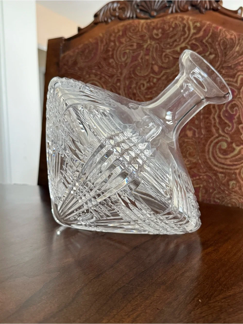 Astral Bovary Lead Crystal Side Resting Decanter Tilt Orbital Barware No Stopper